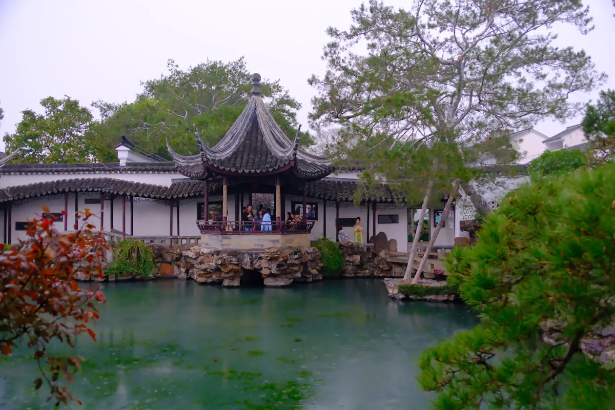 Traditional Chinese pavilion — evoking wuxia film settings